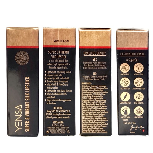 YENSA NOBLE Super 8 Vibrant Silk Lipstick JEWEL TONED BERRY Hydrating 3.5g *BNIB - Picture 14 of 16
